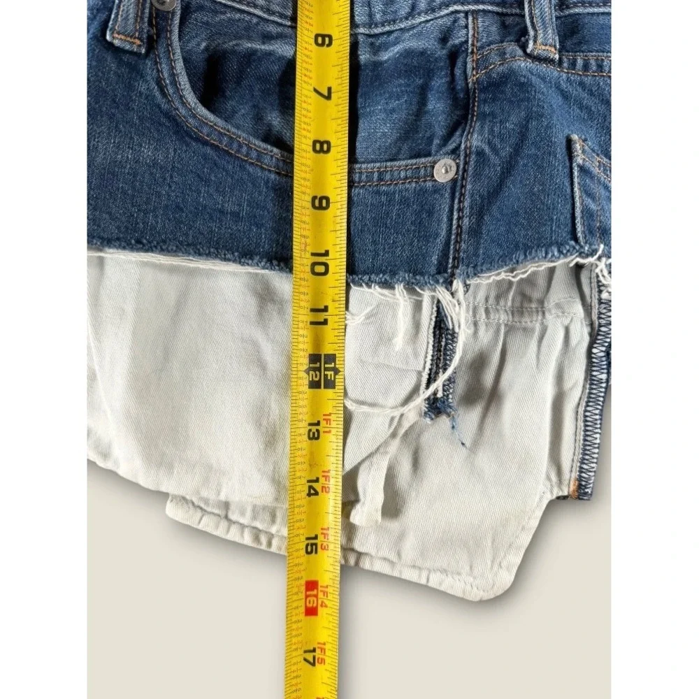 Devised Antithetical Upcycled Deconstructed Patchwork Denim Mini Skirt XS S